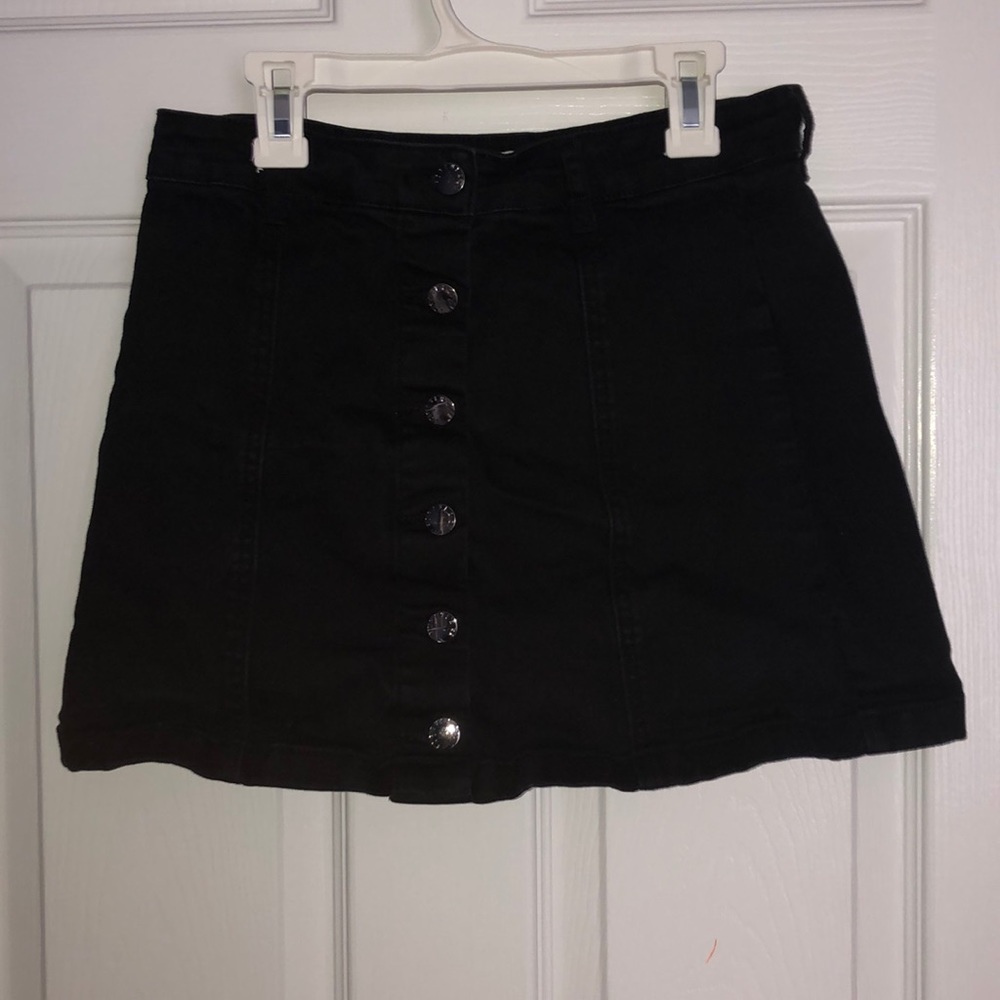 Button Down Jean Skirt